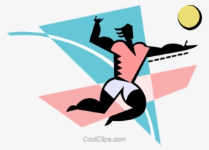 Volleyball Player Serving The Ball Royalty Free Vector - Volleyball