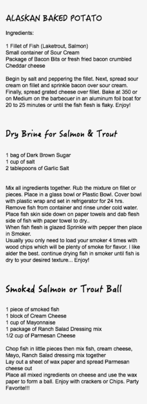 Alaskan Baked Potato Ingredients - Bacon