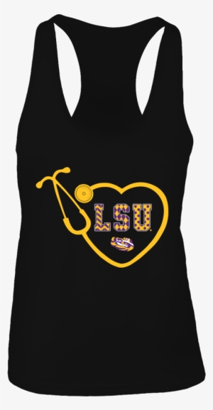 Heart Stethoscope Patterned Letters Lsu Tigers Shirt - Shirt