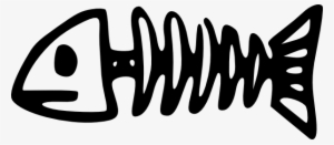 Fish Bone Clipart - Transparent Dead Fish Clipart