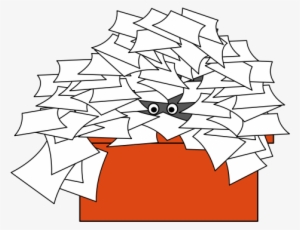 File - Busy Desk - Svg - Busy Work Png - Piles Of Paper Clipart