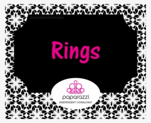 Rings Black And White Paparazzi Jewelry Album Cover - Paparazzi Little Diva Jewelry