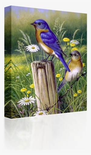 Bluebirds - River's Edge Chickadee Design Gift Bag, Medium/10x13x5-inch