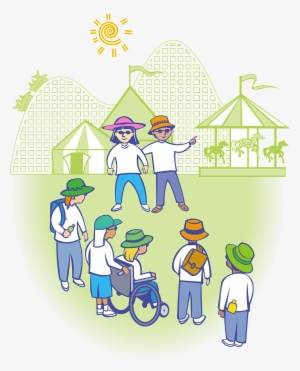 Inclusion, Children With Disabilities - Amusement Park Clipart