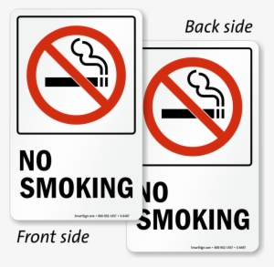 Twincal™ 2 Sided Window Decals - No Smoking Restricted Area