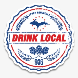 "drink Local" 4" Window Decal - Made In Michigan