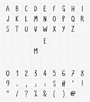 Font Characters - Number