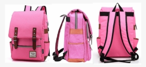 Pink Durable Feskin Back To School Backpack