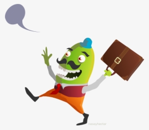 Funny Man Carrying Briefcase Clip Art - Stress Sintomas