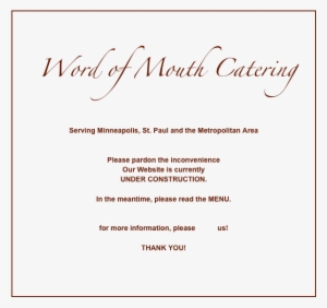 Word Of Mouth Catering Serving Minneapolis, St - Word By Mouth Catering