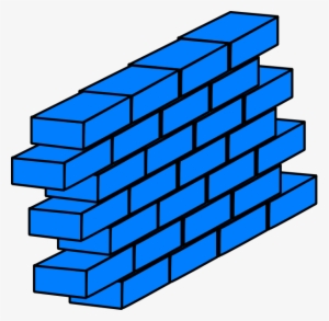 Blue Brick Wall Vector Background Vectors - Brick Wall Clipart