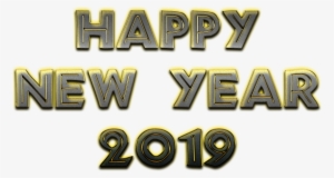 Happy New Year Png 2019 Transparent Background - Metal