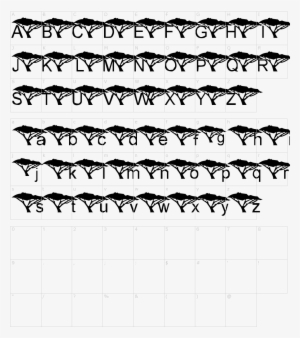 Font Characters - Tree Font - 1000x1150 PNG Download - PNGkit