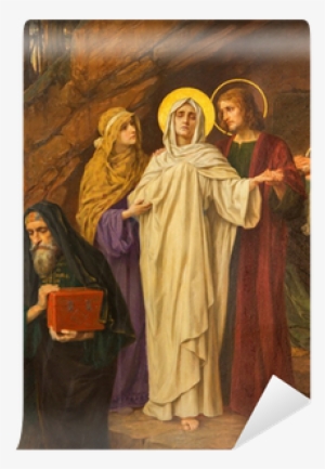 Mary Near Of Jesus Tomb Wall Mural • Pixers® • We Live - São João Evangelista E Nossa Senhora