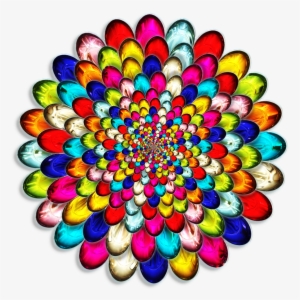 Glass Flower Mandala Round Ornament