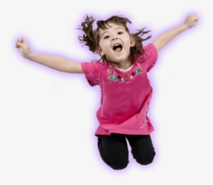 Girl Jumping For Joy - Fun And Function Faux Fur Blanket Slipcover, Blue