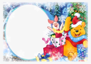 Large Christmas Kids Frame With Winnie The Pooh Gallery - Winnie The Pooh Christmas Background