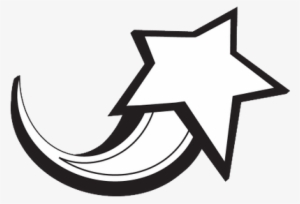 Estrella Fugaz Blanca Y Negra Clipart - Drawing Shooting Stars Clipart Black And White