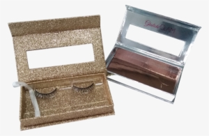 Oro Brillo De Papel Liso Pestañas Caja De Almacenamiento - Wallet