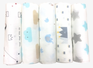 Cotton Gauze Handkerchief 5 Pcs Set - Paper