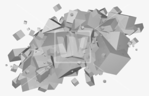 Gray Cubes Png Isolated - Origami