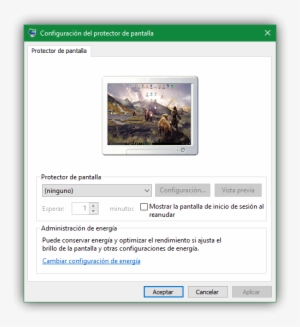 Propiedades De Protector De Pantalla Windows - Vista