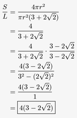 \begin{align*} \frac Sl & = \frac{4\ - Pi