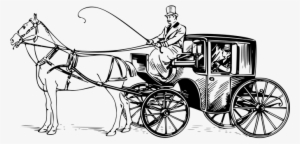 Brougham Carriage Horse Horse-drawn Transp - Horse Drawn Carriage Drawing