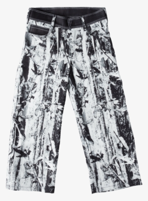 White Camo Cropped Jean