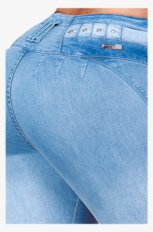 Light Blue Wash Front Pockets Mid Rise Jean, Magic - Blue