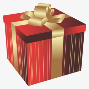 Open Christmas Gift Png Big Red Gift Box With Golden - Big Gift Box