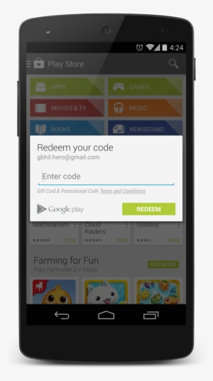 It's Just As Easy To Redeem A Gift Card On Your Android - Redeem Google Play Card On Android