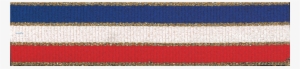 Red/white/blue W/ Gold Border "v" Neck Ribbon