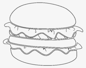 Dibujo De Hamburguesa Con Lechuga Para Colorear - Dessin A Imprimer De Hamburger