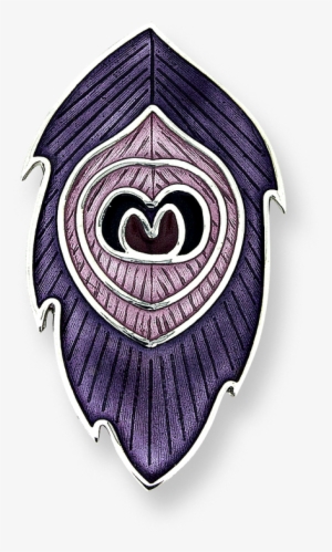 Nicole Barr Designs Sterling Silver Peacock Feather - Sterling Silver Leaf Shaped Brooch