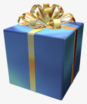 Shiny Blue Gift Of Niceness - Blue 3d Gift Box Png