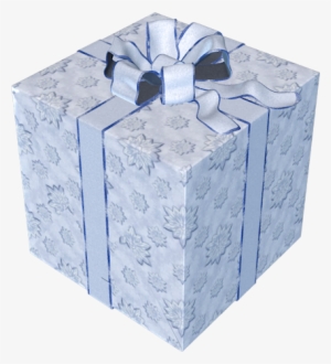 Blue Present Box With Bow Png Clipart - Blue Present Transparent Background