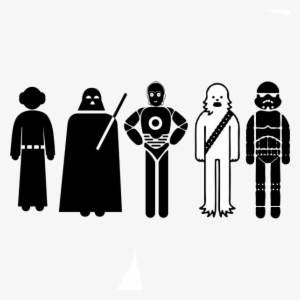 Star Wars Vectors Clipart Chewbacca Anakin Skywalker - Star Wars Character Vector