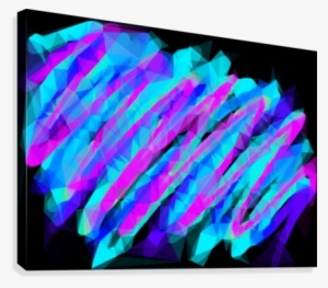 Psychedelic Geometric Polygon Abstract In Pink Blue - Polygon