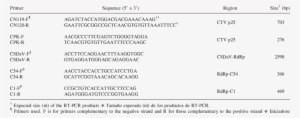 Specifics Primers Used To Detect Citrus Tristeza Virus - Secuencia De Un Gen
