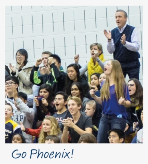 Concordia Students Sitting On Bleachers Cheering For - Phoenix