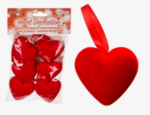 Red Valentines Plastic Hanging Hearts