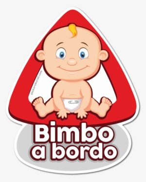 Car & Motorbike Stickers - Baby On Board In Italian