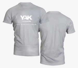 Yak Stylish Short Sleeve T Shirt 3 Sport Gray Front - Gray T Shirt Front Back