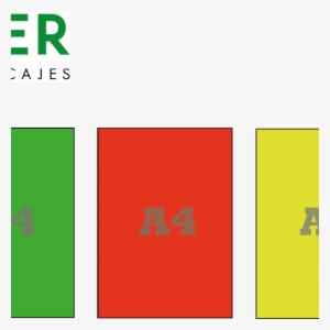 500 Hojas A4 Colores Rojo, Verde O Amarillo - Folio De Colores