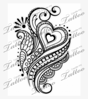 Marketplace Tattoo Sbink Mehndi Heart - Tattoo