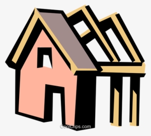 House Frame Royalty Free Vector Clip Art Illustration - Hausbau Clipart