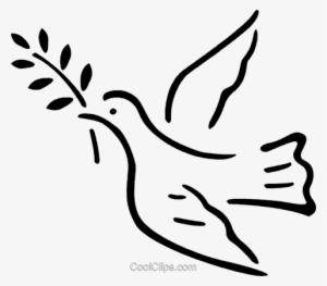 Peace Dove Royalty Free Vector Clip Art Illustration - Peace Dove