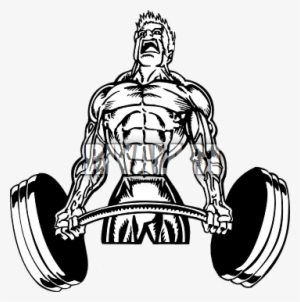 Lifting - Guy Lifting Weights Drawing