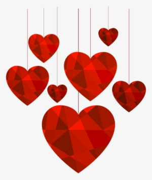 0, - Red Hearts Transparent Clip Art